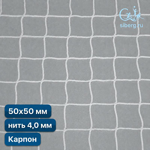 Уличная сетка для ограждения 50х50 мм 4 м квадратная капрон